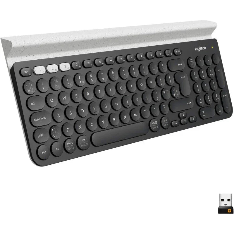 Logitech K780 Multi-Device Wireless Keyboard For Windows, Apple Android Or Chrome, Qwerty Uk Layout - Dark Grey/White - eBuy UAE